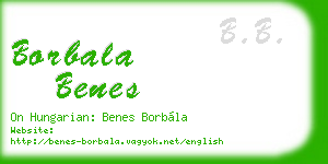 borbala benes business card