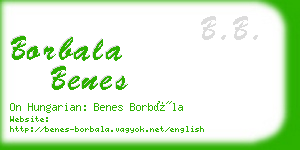 borbala benes business card